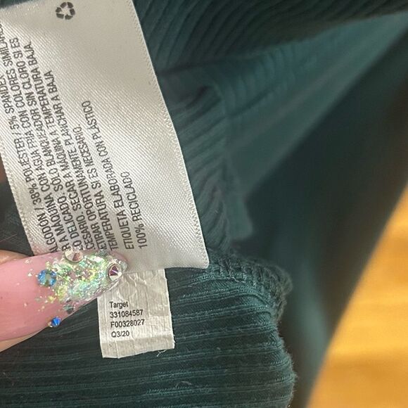 2/$30 Wild Fable Long Sleeve Turtleneck Dark Forest Green Mini Dress - Picture 7 of 7